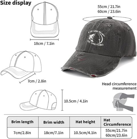 Hat Vintage Baseball Cap Funny Adjustable Dad-Hat Wash Cotton Denim Trucker Hats for Men Women in Saudi Arabia