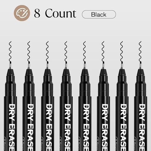MaxGear Dry Erase Markers Ultra Fine Tip, Magnetic Whiteboard Markers Extra Fine Tip 0.5 mm, Extra Ultra Fine Point Dry Erase Marker with Eraser, Colorful Dry Erase Marker for Office School, 8 Count in Saudi Arabia