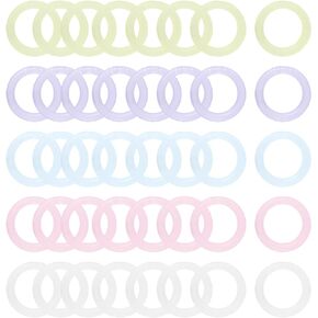 100 PCS Binder Rings, NEWEST Loose Leaf Binder Rings 1/2 Inch Small Binder Ring for Index Cards Book Binding Rings Plastic Key Rings for Scrapbook, School Notebooks, Office Documents, Home Photo Album