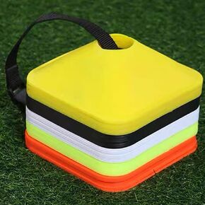 حواجز تدريب السرعة القابلة للتعديل معدات تدريب اللياقة البدنية والسرعة مع سلم الرشاقة - اللياقة البدنية البليومترية والتدريب على السرعة - حواجز/عقبات لكرة القدم وكرة القدم والمضمار والميدان (مخاريط مربعة) in Kuwait