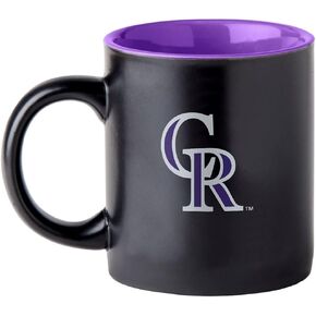 Boelter Brands Two Toned Matte Black Coffee Mug, MLB Team Logo with Inner Team Color (New York Yankees)