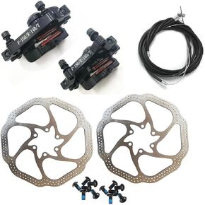 BlueSunshine HS1 Bike Disc Brake Kit - Mountain Bicycle Bike Mechanical Front and Rear 160mm Caliper Rotor BB5 BB7 whit Bolts and Cable (BB7)
