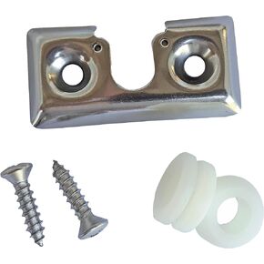 Taylor Made Traditional Stainless Steel Boat Fender Lock and Peg Set for Hanging Fenders, Accepts Rope Line up to 1/4" Diameter, 0.75'' H x 1.94'' W x 4.88'' D, Mounting Screws Included - 1010