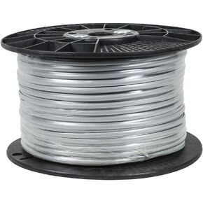 Monoprice Stranded Bulk Phone Cable - 1000 Feet - Silver | 6 Conductor, 28AWG, Flat Cable
