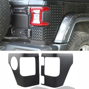 Wocch JL Rear Corner Guards Body Armor Kit Tail Light Trim Covers Compatible with 2018-2023 Jeep Wrangler JL JLU Rear Quarter Panel Black Diamond Armour