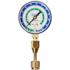 Yellow Jacket 40332 Blue Compound Gauge with 19110 Quick Coupler