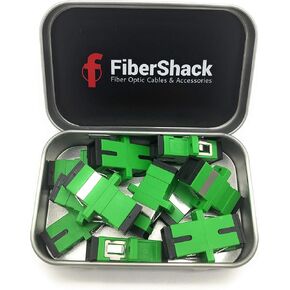Fibershack - LC Coupler Tin - 20 Pack - Single Mode LC Fiber Couplers Set. LCUPC Fiber Adapters are Pre-Cleaned & Extend LCUPC Optical Cables. Connects SM Simplex or Duplex Cables in Saudi Arabia