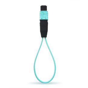 Karono MPO/MTP Fiber Optic Loopback Tester Cable, Multimode OM3 50/125 12-Fiber Type B MPO Female Connector Adapter for Link Testing