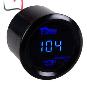 2 بوصة 52 مم سيارة سوداء رقمية زرقاء LED ضوء PSI Turbo Boost LED مقياس متر