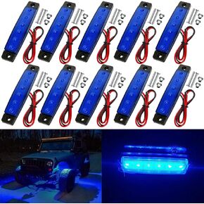 10X أضواء الصخور LED، أضواء الشريط، أضواء عجلة جيدا، أضواء داخلية خارجية مقاومة للماء، مجموعة Led Underglow لعربة الجولف، جيب رانجلر، RZR، الطرق الوعرة، الشاحنة، RV، UTV، ATV، Ford، Snowmobile (أخضر)