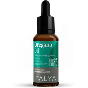 Oregano Oil 0.34 fl.oz | Oil of Oregano Liquid | Immune Support, High Carvacrol, Digestive Health | Non-GMO | Vegan | Mediterranean Oregano