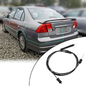 FZJDSD Trunk Door Fuel Lid Latch Lock Opener Release Cable Compatible with Honda Civic 2001 2002 2003 2004 2005 1.3L 1.7L Replace 74880-S5A-305 74880-S5A-A02 74880-S5A-A01