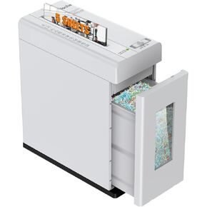 Suntiko Paper Shredder, 5-Sheet Micro Cut with 2.65 Gallons Bin, P-5 High Security Level, 5 Munites Non-Stop Working Time, Compact Design Pull Out Basket with Jam Proof System for Home Office