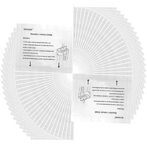 Paper Shredder Lubricant Sheets Shredder Oil Sheet for Blades (48PACK)