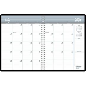 House of Doolittle 2024-2025 Monthly Planner, Academic, Black Cover, 8.5 x 11 Inches, July - August (HOD26502-25)
