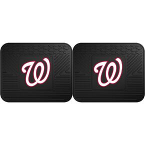 FANMATS 10895 Washington Nationals Heavy Duty Vinyl Cargo Mat 31"x31", All Weather Trunk Mat, Trunk Protection