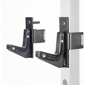SYL Fitness 2x2" J-Hooks Power Rack Attachment Barbell Holder/Squat Rack Accessories J Cups, Pin Dia Available in 1", 1/2" and 3/4"