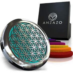 Car Essential Oil Diffuser - 1.5" Magnetic Locket Set with Air Vent Clip - Best for Aromatherapy - Fragrance Air Freshener, Scents Diffusers - Jewelry for Car, Tree of Life
