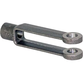 Buyers Products Adjustable Yoke End 1/4-28 NF Thread and 5/16 Inch Diameter Thru-Hole Zinc Plate, B27083A14Z