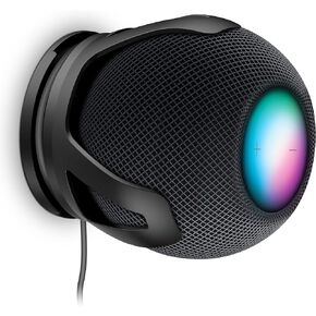 PlusAcc for HomePod Mini Wall Mount - Holder Mount Compatible with Homepod Mini, No Muffled Sound, with Cord Management, Space Saving Accessories for Home Pod Mini (Black)