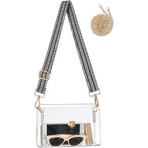 Clear Purse for Women, Clear Crossbody Bag Stadium Approved, Small Cute Clear Stadium Bag for Concerts Sports Events in Kuwait