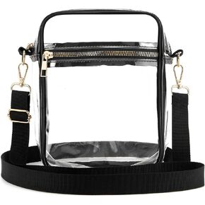 WEIMZC Clear Crossbody Bag Stadium Approved,Adjustable Shoulder Strap Clear Crossbody Purse for Concerts,Sports Events in Kuwait