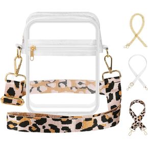 Clear Bag Stadium Approved, Waterproof Clear Purse Bag Crossbody Bag for Concerts Sports Events Festivals Women Men