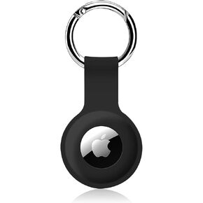 حزمة واحدة من ملحقات حامل Airtag، حافظة سلسلة مفاتيح Airtag من السيليكون لأجهزة Apple، غطاء واقٍ لحلقة سلسلة مفاتيح GPS مضادة لفقدان جهاز تعقب الأمتعة، والمفاتيح، والكلب، وحقيبة الأطفال