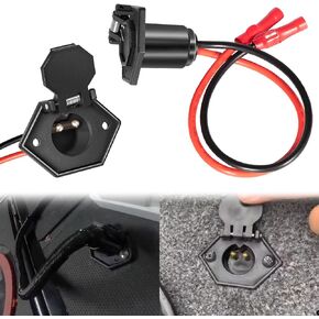 8M4000954 Trolling Motor Power Receptacle, 2-Prong 12V, 24V or 36V Trolling Motors, for Bow-Panel Installation