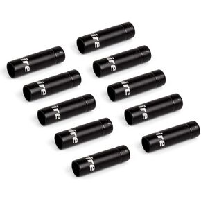 أغطية نهاية كابل تحويل الدراجة Follde، جزء ملحقات دراجة الطريق MTB، أغطية نهاية كابل تبديل الدراجة، أغطية نهاية حلقة من سبائك الألومنيوم، 10 قطع، أسود. in Kuwait