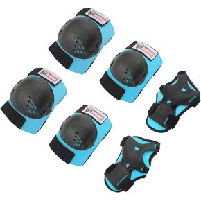 Kids/Youth Knee Pads Elbow Pads Wrist Guards Set for 3-15 Years Child Roller Skates, Scooter, Inline Skating, Cycling, BMX Bike, Skateboard, Riding and Outdoor Extreme Multi-Sports