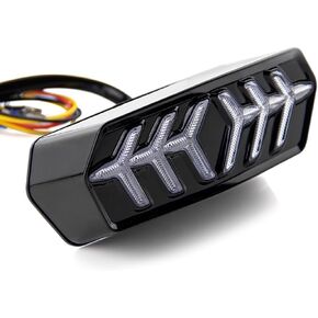 Tail Light with Turn Signals Led Integrated Motorcycle Brake Taillight Compatible for 2020 Honda GROM MSX125/SF CBR650F CTX700 CTX700N(Smoke Lens)