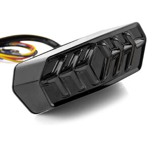 ضوء خلفي مع إشارات الانعطاف LED ضوء خلفي لفرامل الدراجة النارية متوافق مع 2020 Honda GROM MSX125/SF CBR650F CTX700 CTX700N (عدسة دخان)