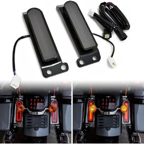 VEISUTOR Rear Fender Light Saddlebag Side Light for Ultra FLTRU 14-22, Auxiliary LED Run Brake Turn Lamps Lights for Harley Road King Ultra Limited Electra Glide 2014-2022 Accessories (2PCS)
