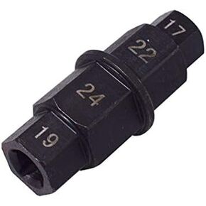 أداة المحور السداسي لعجلة المحور الأمامي للدراجات النارية، 12 14 17 19 22 24 مم 6 في 1 للدراجة النارية أداة محول مأخذ التوصيل لمحور المغزل 3/8 بوصة in Kuwait