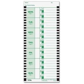 Lathem Time Time Clock Cards for Lathem Time 800p, One Side, 4 X 9, 100/pack