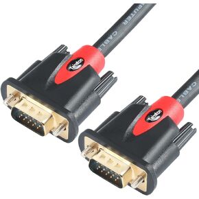 VGA to VGA Cable HD15 Monitor Cable with Ferrites Male to Male-50 Feet