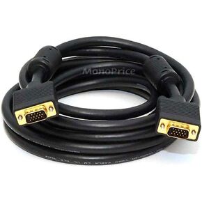Monoprice 50ft Super VGA M/M CL2 Rated (For In-Wall Installation) Cable w/ Ferrites (Gold Plated)