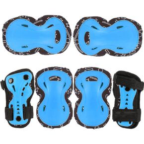 معدات السلامة للأطفال من عمر 2 إلى 7 سنوات، وسادات الركبة والكوع وواقي المعصم 3 في 1 مجموعة معدات الحماية القابلة للتعديل للأطفال مع حقيبة برباط للتزلج على الجليد وركوب الدراجات والتزلج in Kuwait
