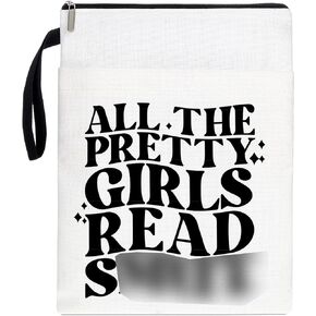 Book Covers，Book Sleeve with Zipper, Book Lover Gifts, All The Pretty Girls Read