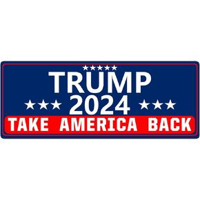 ملصق ترامب 2024 Take America Back المغناطيسي للسيارات - ملصق لافتة مغناطيسية لدعم سيارة ترامب، أزرق 25.4 × 3.5 بوصة (أزرق)