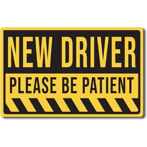 Magnet Me Up: Elderly Driver Please Be Patient Magnet - 3x8 Inches - Heavy-Duty Automotive Magnet for Car, Truck, SUV - Safety Awareness on Road - Show Courtesy and Consideration to Senior Drivers