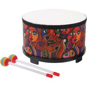 Floor Tom Drum Bongo Drum with 2 Mallets 10 Inch Kids Percussion Bongo Drum Boys & Girls Birthday Gift Floor Drum