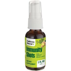 California Natural Immunity Shots 1oz Bottle Opti-Zinc, Organic Ginger Root, Oregano Oil - Potent & Pure Immune System Booster - Immune System Support (Pack of 1)
