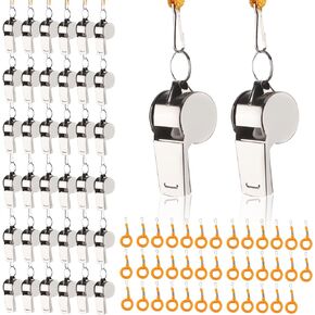 Whistle with Lanyard, 38 PCs Sports Whistle, Loud Crisp Sound Whistles for Coaches, Teachers, Referee, Training, Emergency