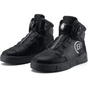 ROCKBROS Motorcycle Shoes for Men Reinforced Leather Motorcycle Riding Shoes Anti-Slip Breathable Motorcycle Riding Boots Motorcycle Protective Footwear