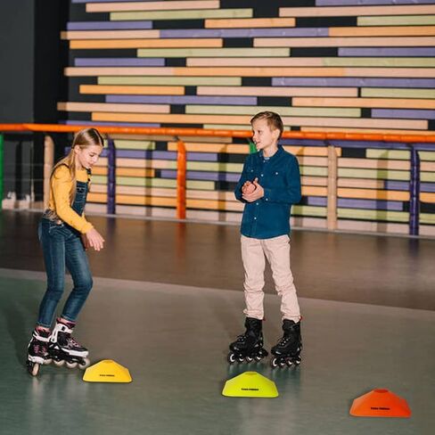 حواجز تدريب السرعة القابلة للتعديل معدات تدريب اللياقة البدنية والسرعة مع سلم الرشاقة - اللياقة البدنية البليومترية والتدريب على السرعة - حواجز/عقبات لكرة القدم وكرة القدم والمضمار والميدان (مخاريط مربعة) in Kuwait