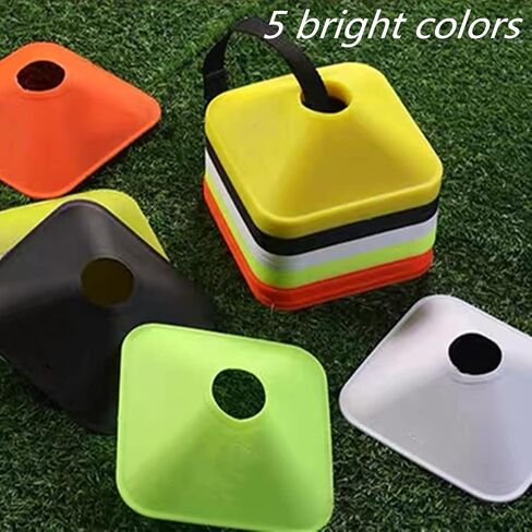 حواجز تدريب السرعة القابلة للتعديل معدات تدريب اللياقة البدنية والسرعة مع سلم الرشاقة - اللياقة البدنية البليومترية والتدريب على السرعة - حواجز/عقبات لكرة القدم وكرة القدم والمضمار والميدان (مخاريط مربعة) in Kuwait