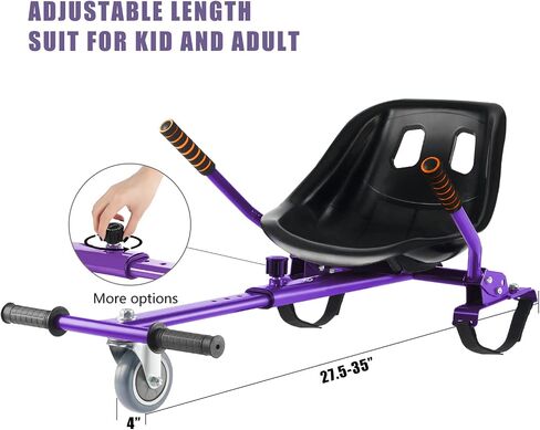 LJX Hoverboard Seat Attachment, Go Kart, Hoverboard Accessories for 6.5" 8" 10" Hoverboard, Wider Seat, Suitable for All Ages in Saudi Arabia