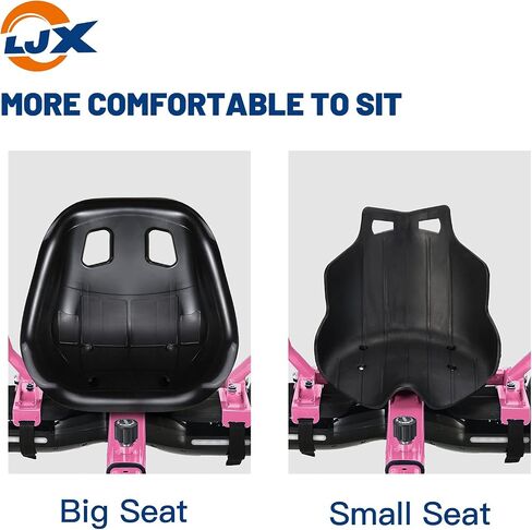 LJX Hoverboard Seat Attachment, Go Kart, Hoverboard Accessories for 6.5" 8" 10" Hoverboard, Wider Seat, Suitable for All Ages in Saudi Arabia